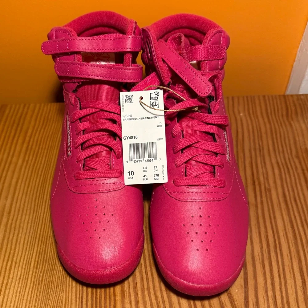 Reebok Women's Pink High-Top Sneakers - Picture 1 of 4